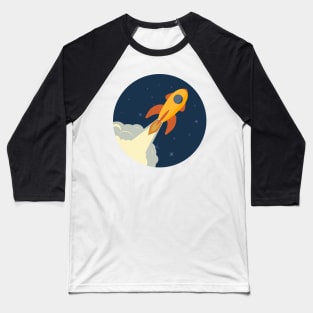 Space rocket launch, ship. Baseball T-Shirt